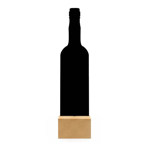 Pizarra botella 24 cm A6 con peana / B2